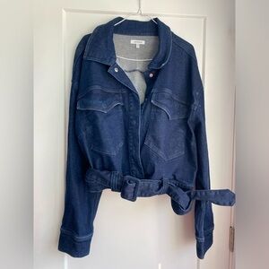MADEWELL | Navy Belted Women’s Size 6 Jean Jacket | denim